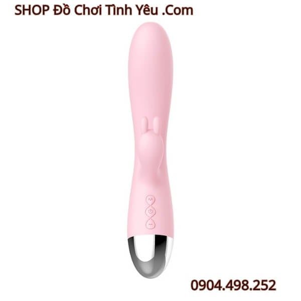 Máy Rung Kép Mạnh Tích Hợp Gia Nhiệt Kèm Đầu Tai Thỏ LETEN