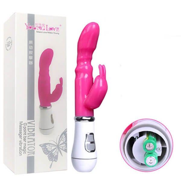 Máy rung massage điểm G cầm tay nhánh phụ tai thỏ