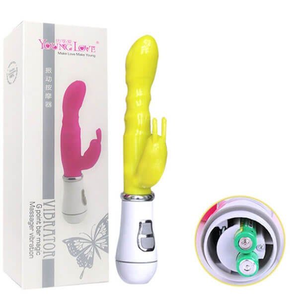 Máy rung massage điểm G cầm tay nhánh phụ tai thỏ