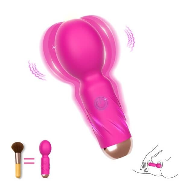 Máy Rung Mini AV Đầu Tròn Khuấy Động Điểm Nhạy Cảm Cơ Thể Nữ