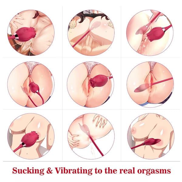 Máy rung mút hoa hồng massage âm đạo ngực thủ dâm làm tình
