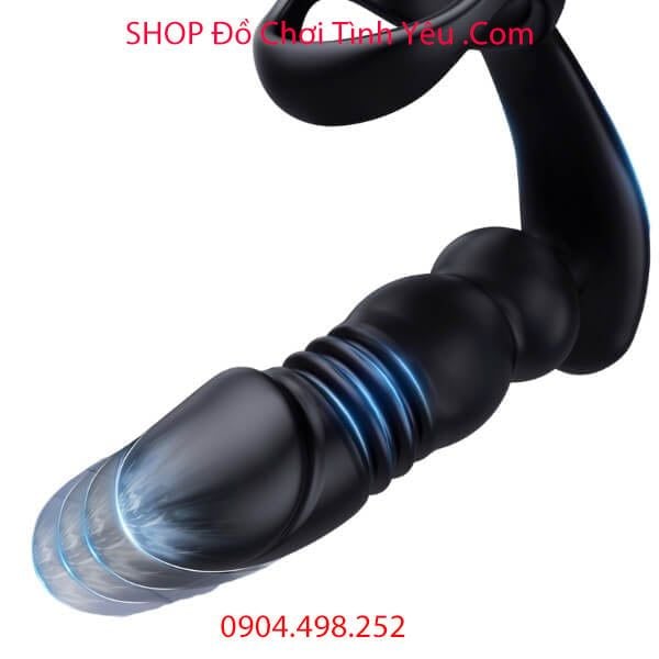 Máy Rung Thụt Hậu Môn Kèm Vòng Đeo Tinh Hoàn Điều Khiển Từ Xa