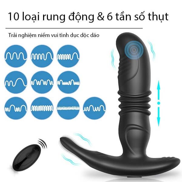 Máy Rung Thụt Hậu Môn Tuyến Tiền Liệt Có Điều Khiển Từ Xa