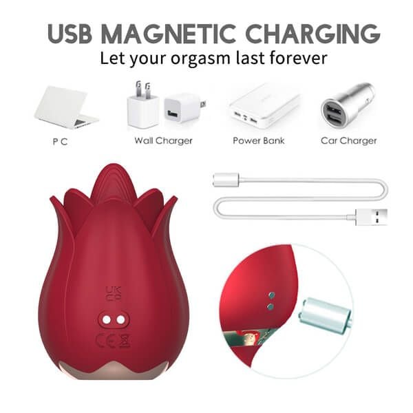 Máy lưỡi liếm hoa hồng Sex Massager