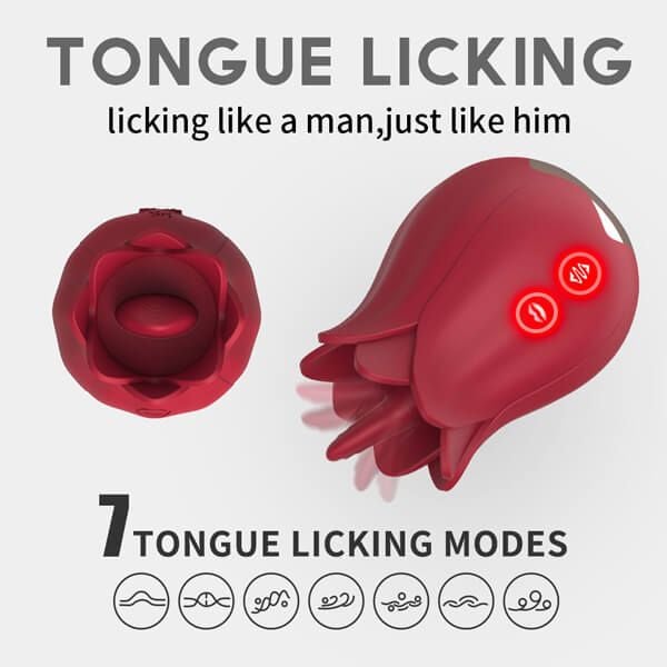 Máy lưỡi liếm hoa hồng Sex Massager