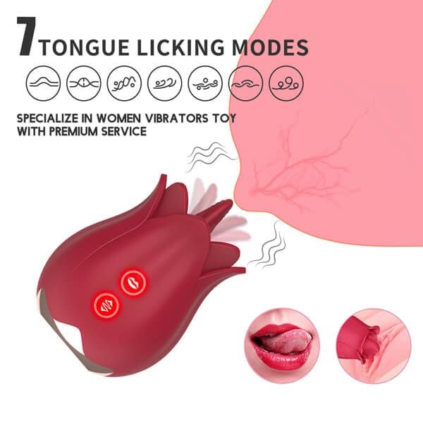 Máy lưỡi liếm hoa hồng Sex Massager