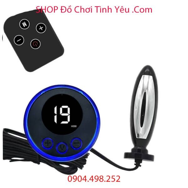 Nút Cắm Hậu Môn Kích Điện Có Điều Khiển Thủ Dâm Cho Nam Nữ