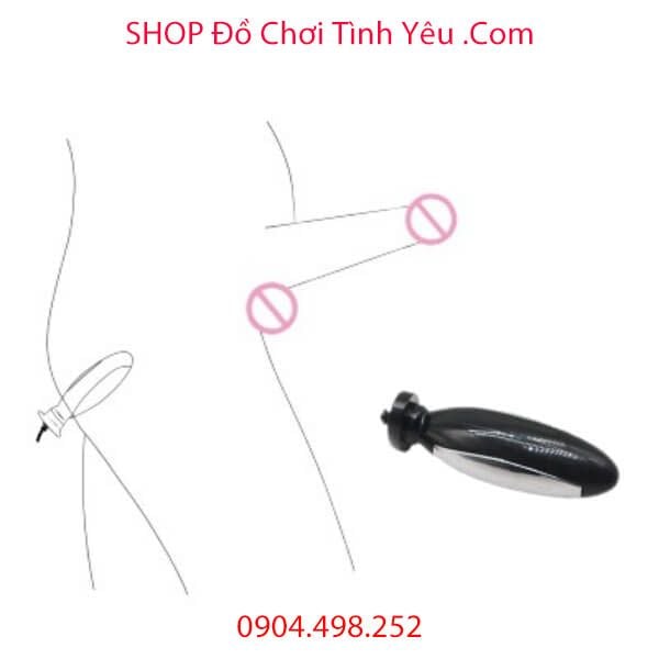 Nút Cắm Hậu Môn Kích Điện Có Điều Khiển Thủ Dâm Cho Nam Nữ