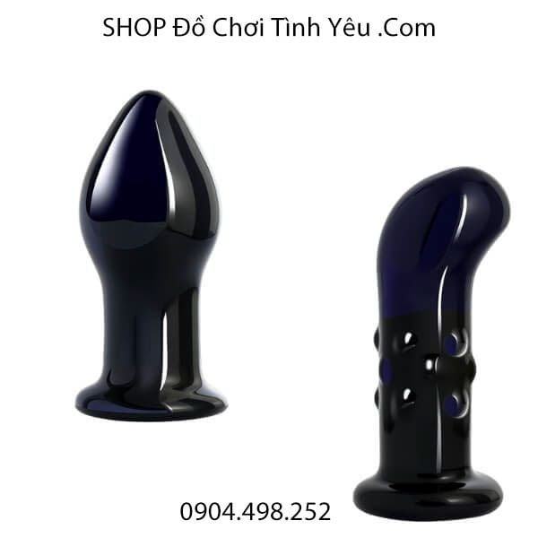 Nút Rung Cắm Hậu Môn Bằng Thủy Tinh Có Điều Khiển Không Dây