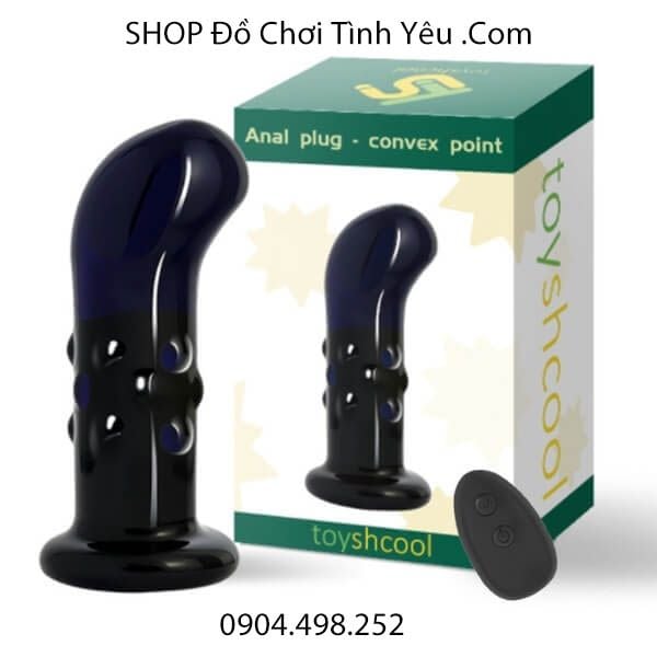 Nút Rung Cắm Hậu Môn Bằng Thủy Tinh Có Điều Khiển Không Dây