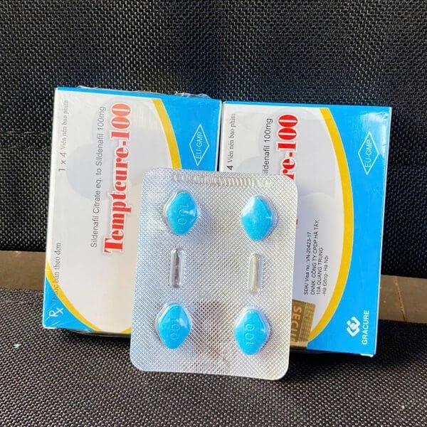 Temptcure 100 hộp 4 viên thuốc điều trị rối loạn cương dương