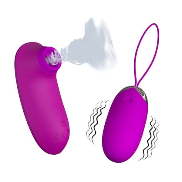 Trứng Rung Điều Khiển Từ Xa Kèm Remote Mút Ti PRETTY LOVE