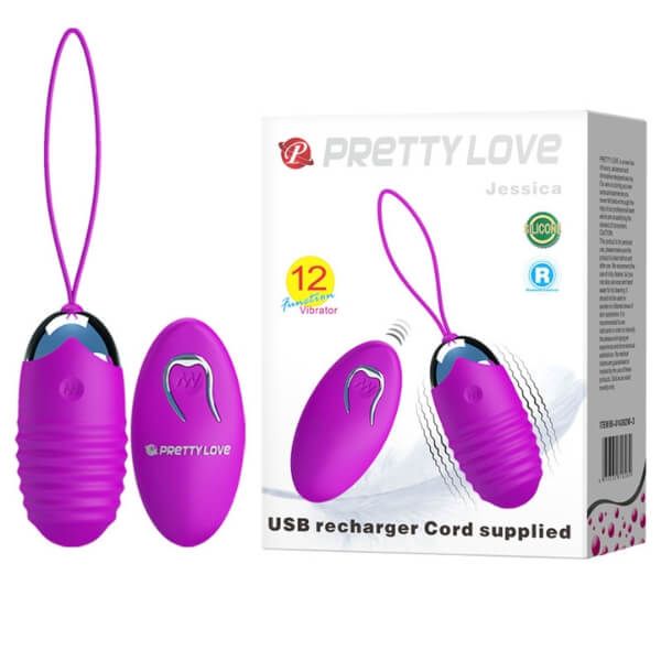 Trứng Rung Mini Mẫu Gợn Sóng Có Điều Khiển Không Dây JESSICA