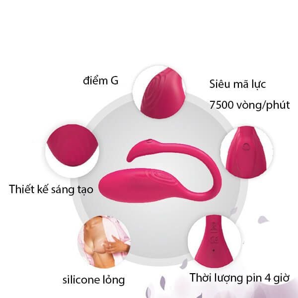 Trứng rung tình yêu thiên nga điều khiển từ xa qua APP