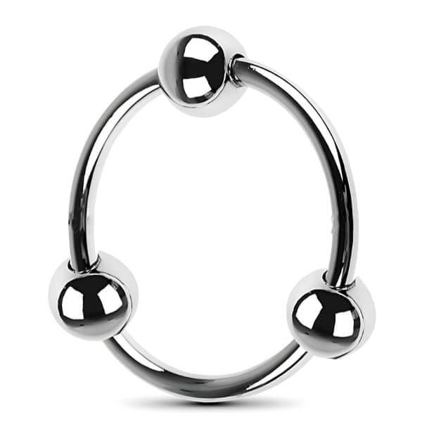 Vòng Khóa Dương Vật Dạng Inox Có Bi Chống Xuất Tinh Sớm