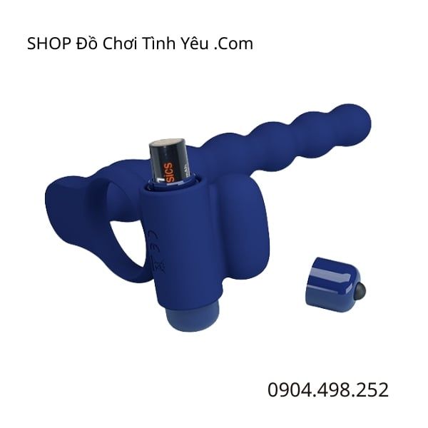 Vòng Rung Đeo Dương Vật Kèm Que Hạt Nhét Hậu Môn PRETTY LOVE
