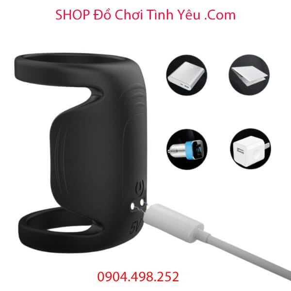 Vòng Rung Khóa Kép Dương Vật Kích Thích Kéo Dài Thời Gian