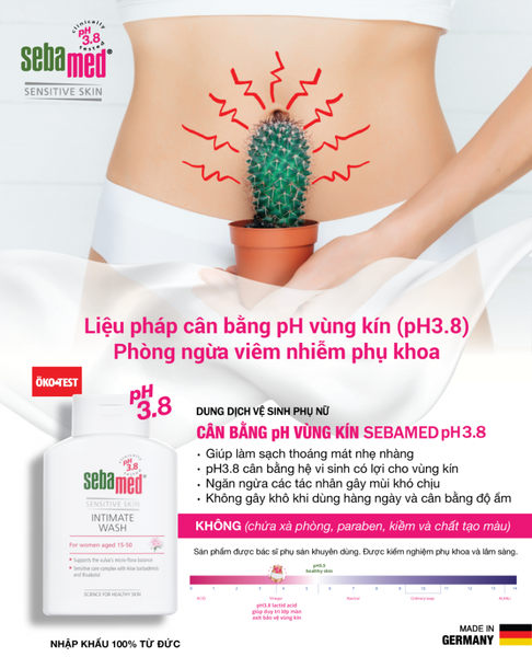 Dung dịch vệ sinh phụ nữ Sebamed pH3.8