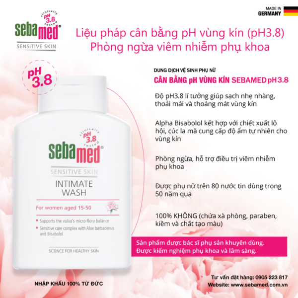 Dung dịch vệ sinh phụ nữ Sebamed pH5.5