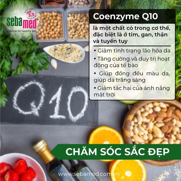 Tác dụng của Coenzyme Q10 chăm sóc sắc đẹp