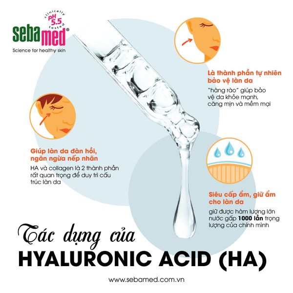 Tác dụng của Hyaluronic acid (HA) đối với làn da
