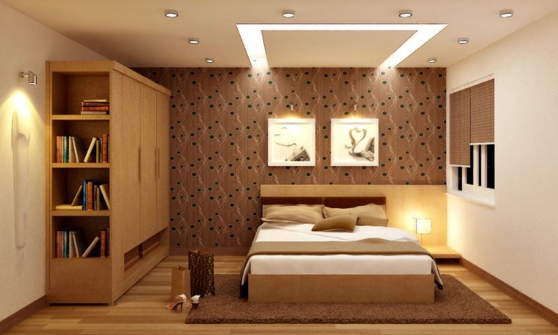 Cách bố trí phòng ngủ đẹp với hệ thống đèn trang trí bắt mắt