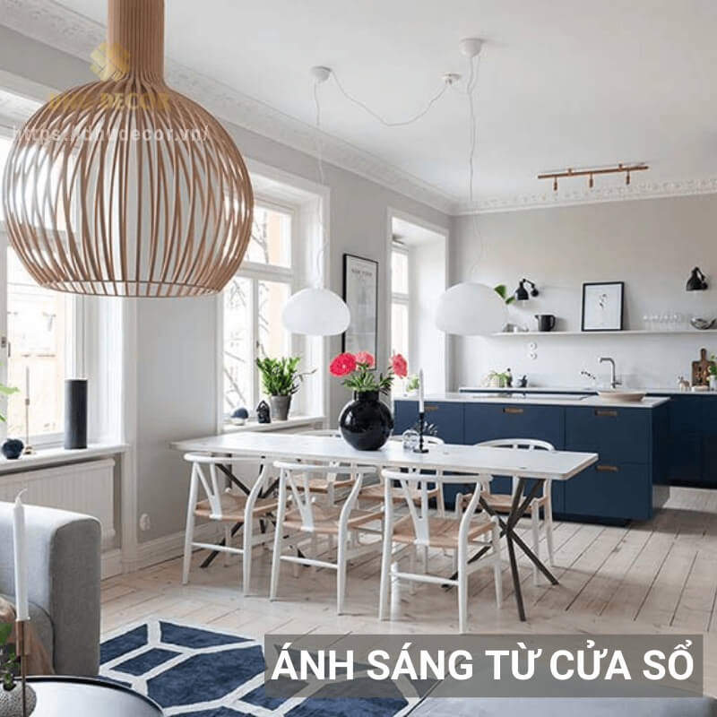 Ánh sáng thu từ cửa sổ thoáng mát