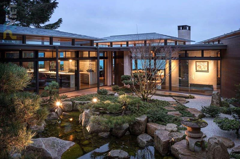 Những mảng xanh mang lại cảm giác yên bình trong thiết kế nhà kiểu Nhật – Ảnh: Internet.
