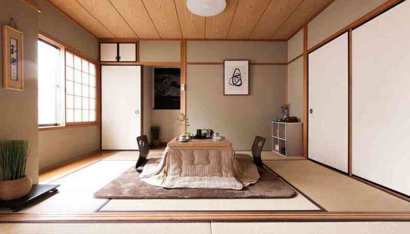 Thiết kế nội thất phòng khách kiểu Nhật hiện đại giúp tối ưu diện tích – Ảnh: Internet.