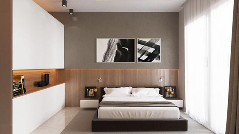 Phòng ngủ nên lựa chọn gạch có màu sắc ấm áp, nhẹ nhàng để dễ đi vào giấc ngủ