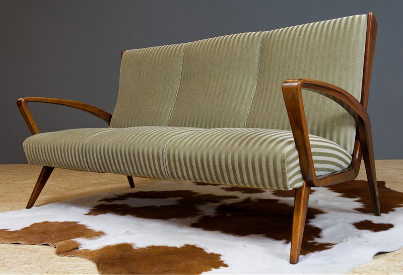 Ghế sofa phòng khách gỗ óc chó rời phong cách Art Deco chất ngất