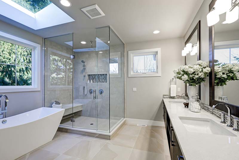 nội thất hiện đại trong thiết kế phòng tắm