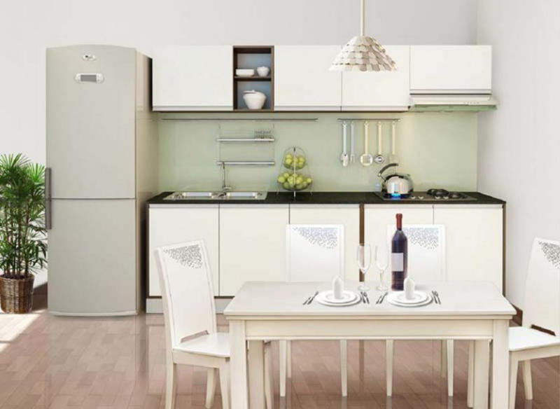 thiết kế nội thất phòng bếp tối giản