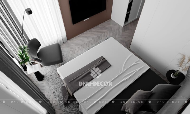 mẫu thiết kế nội thất phòng ngủ nhà phố 50m2 3