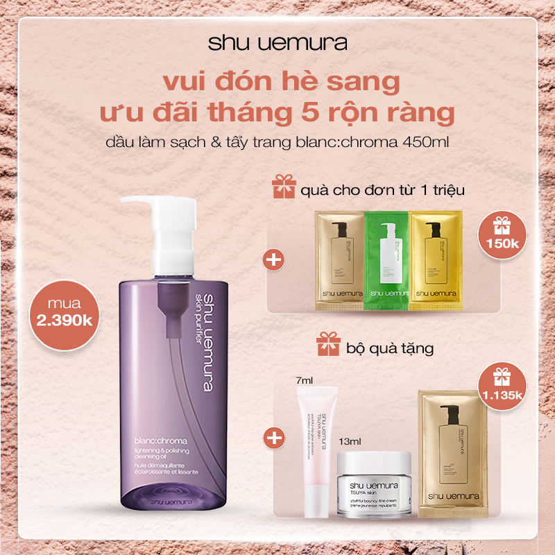 dầu làm sạch và tẩy trang blanc:chroma 450ml