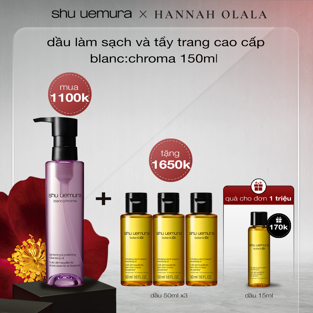 [cơ hội cuối] dầu làm sạch và tẩy trang blanc:chroma 150ml