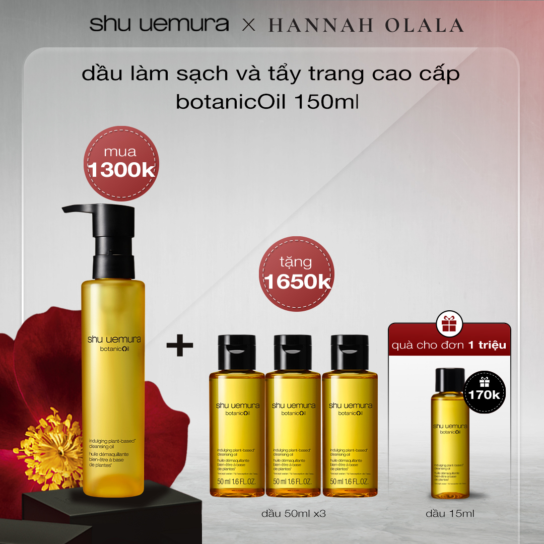 [cơ hội cuối] dầu làm sạch và tẩy trang cao cấp shu uemura botanicoil 150ml