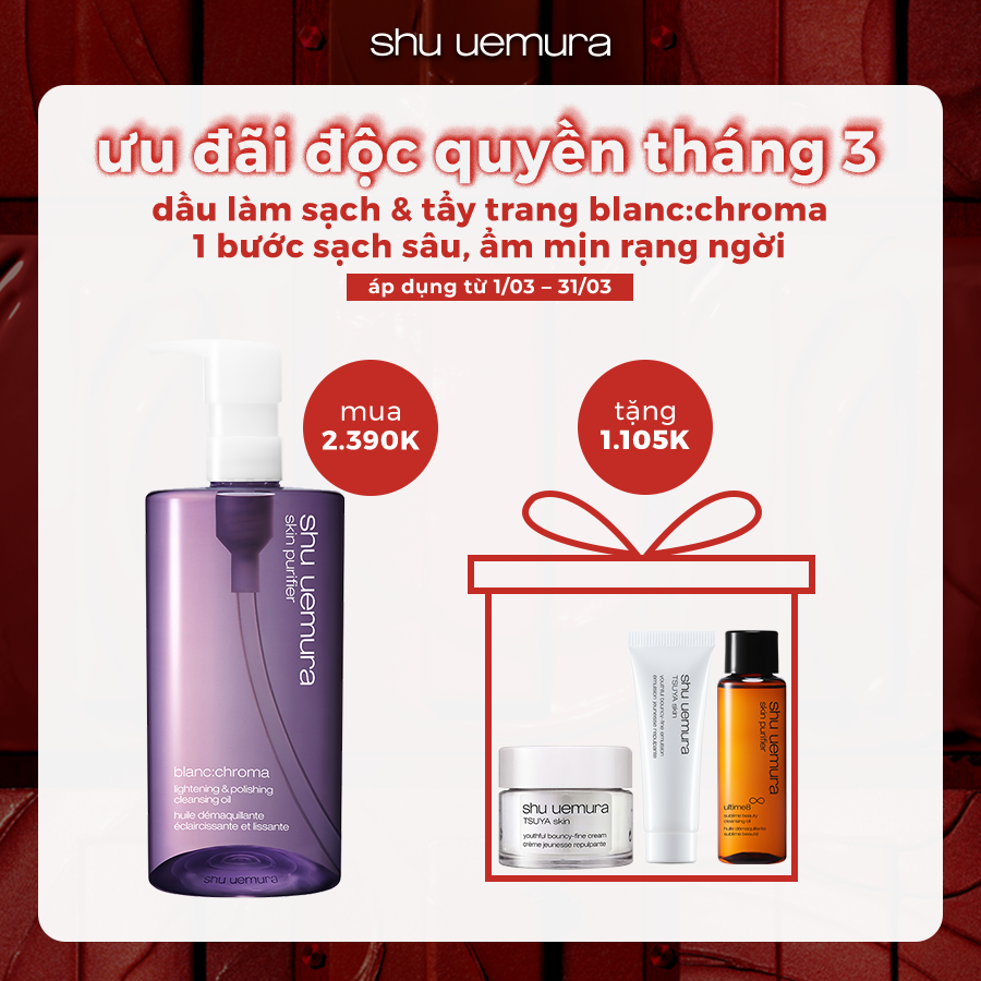 dầu làm sạch và tẩy trang blanc:chroma 450ml