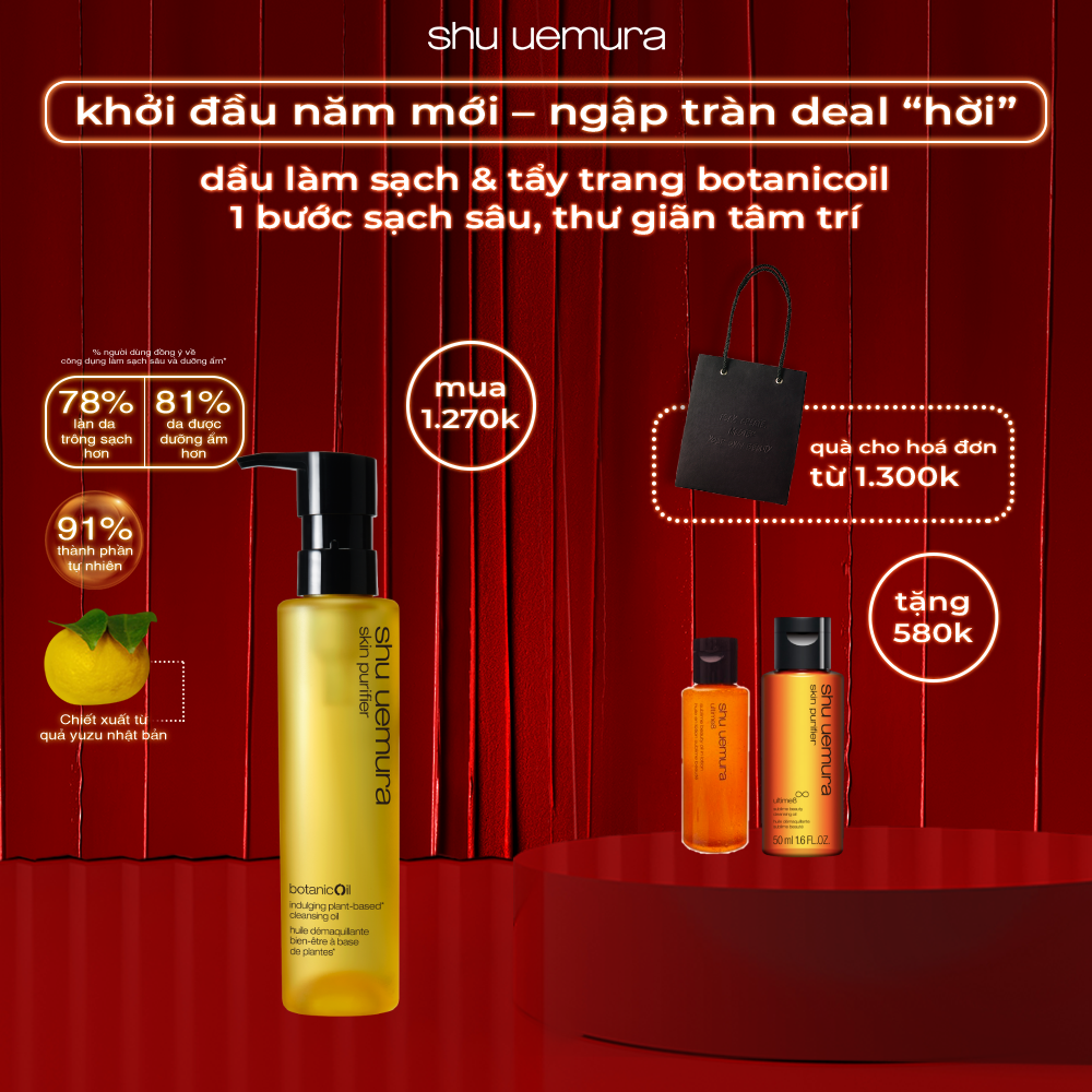 dầu làm sạch và tẩy trang cao cấp shu botanical cleansing oil 150ml