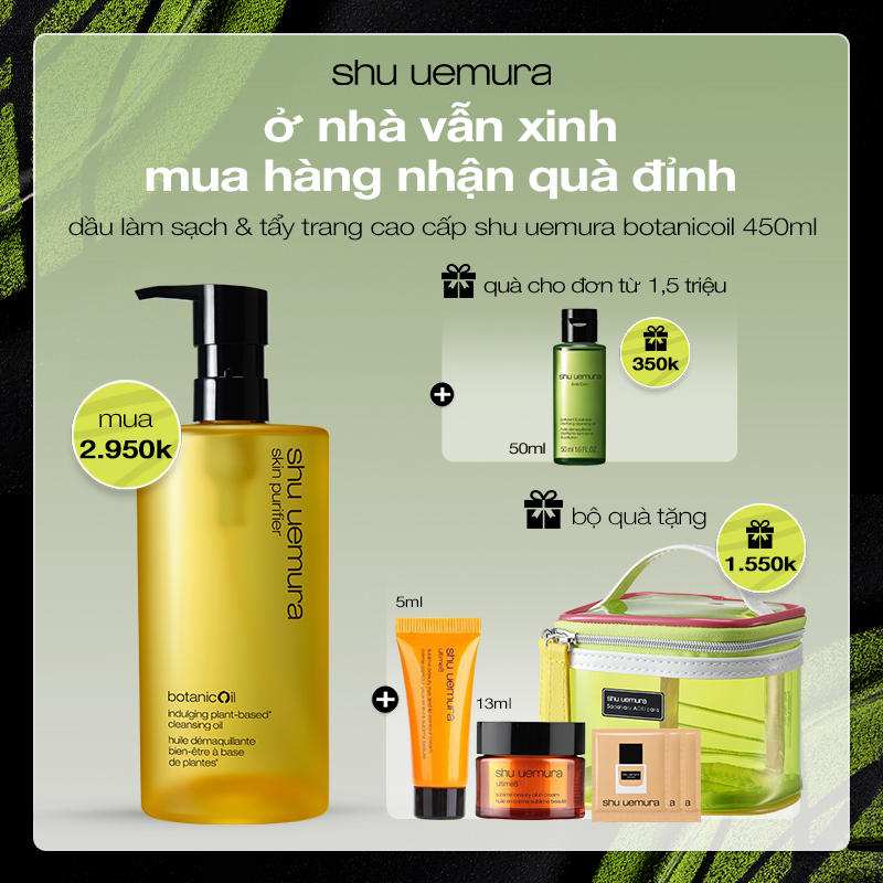 dầu làm sạch và tẩy trang cao cấp shu uemura botanicoil 450ml