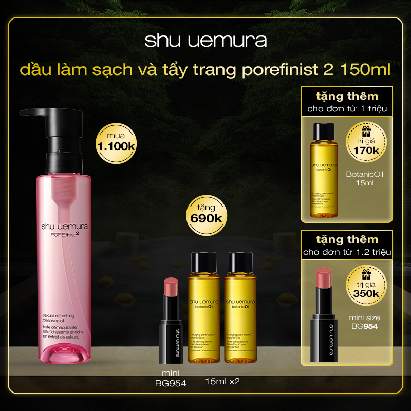dầu làm sạch và tẩy trang cao cấp porefinist 2 150ml