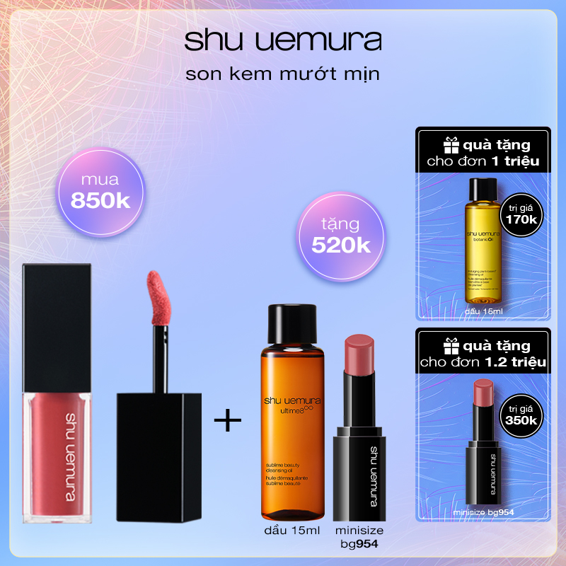 bộ son kem lì có dưỡng rouge unlimited kinu cream