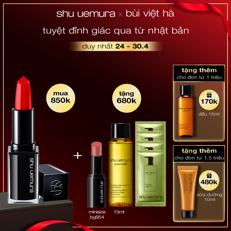 [BVH] son lì có dưỡng shu uemura rouge unlimited kinu satin