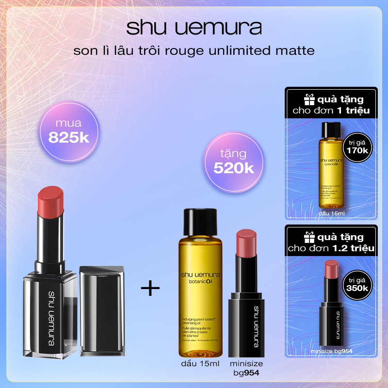 bộ son lì lâu trôi rouge unlimited matte