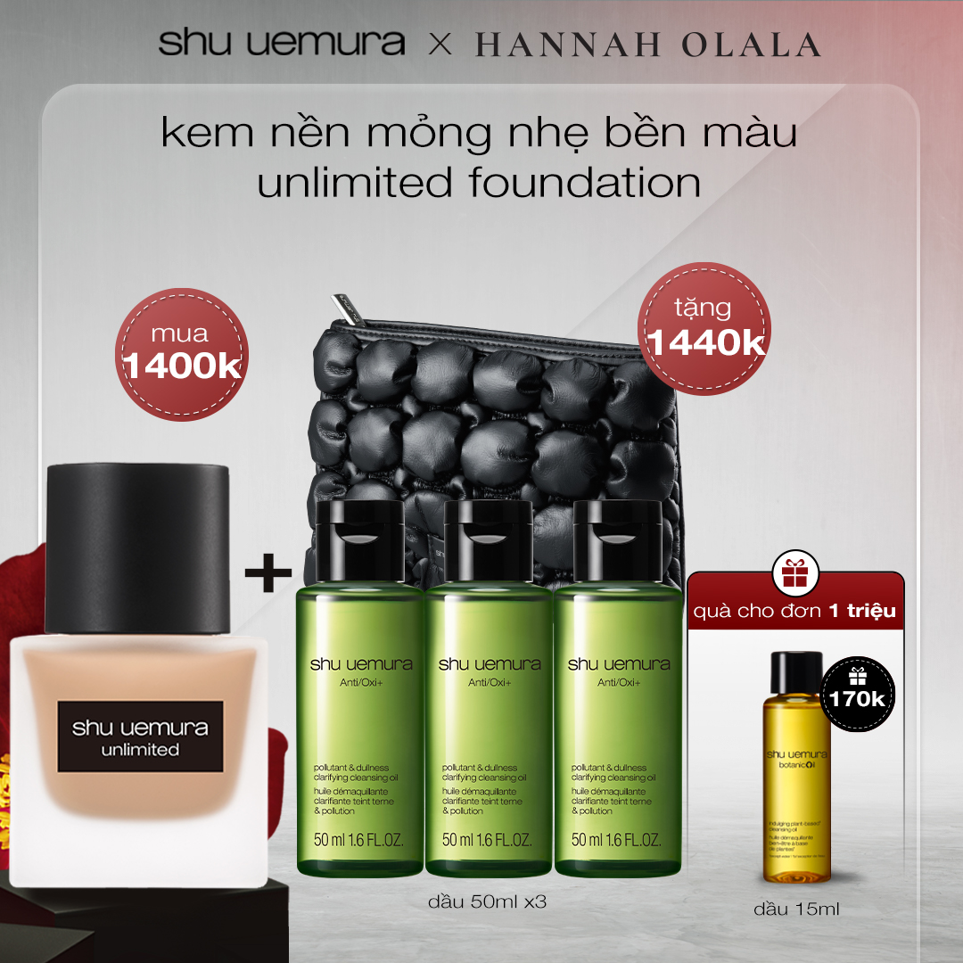 [cơ hội cuối] kem nền mỏng nhẹ chuẩn bền unlimited