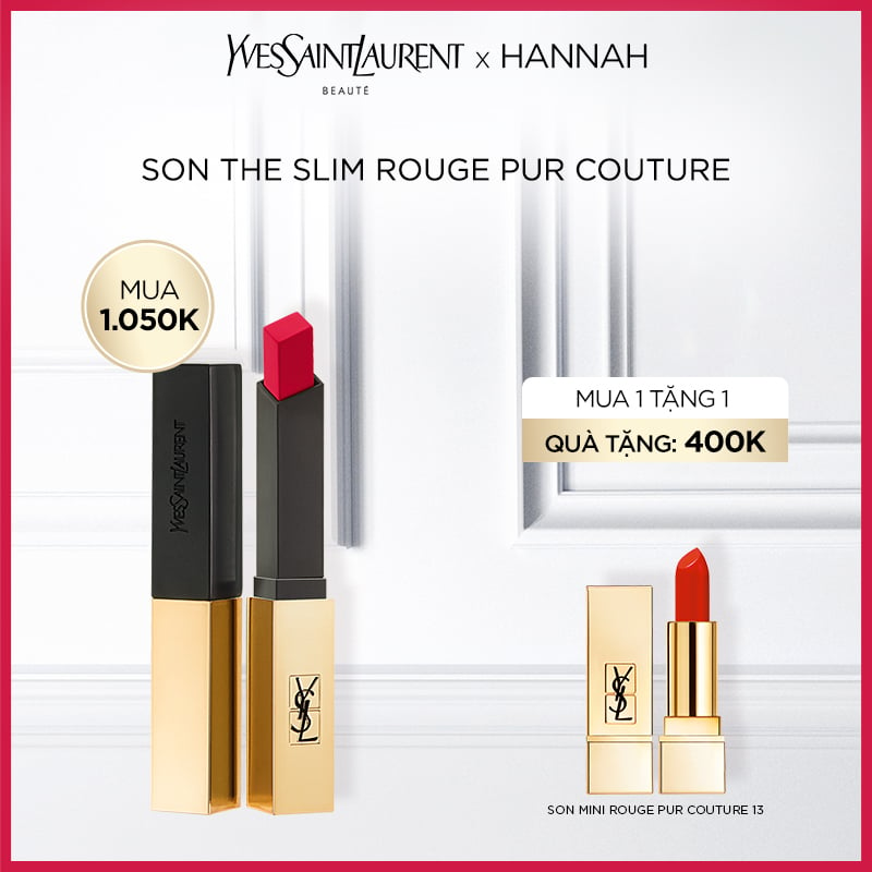 [hannah] Son dạng lì Rouge Pur Couture The Slim