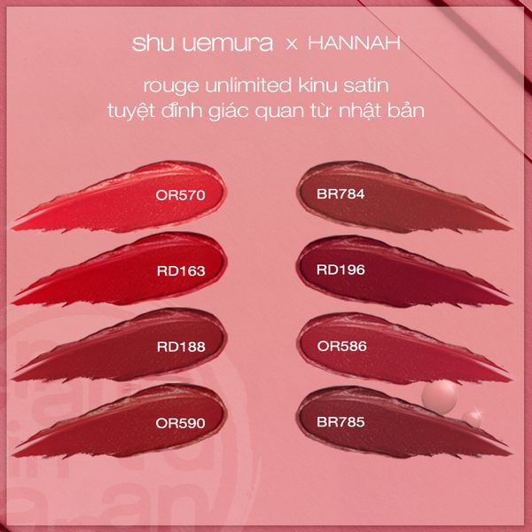 [cơ hội cuối] son lì có dưỡng shu uemura rouge unlimited kinu satin