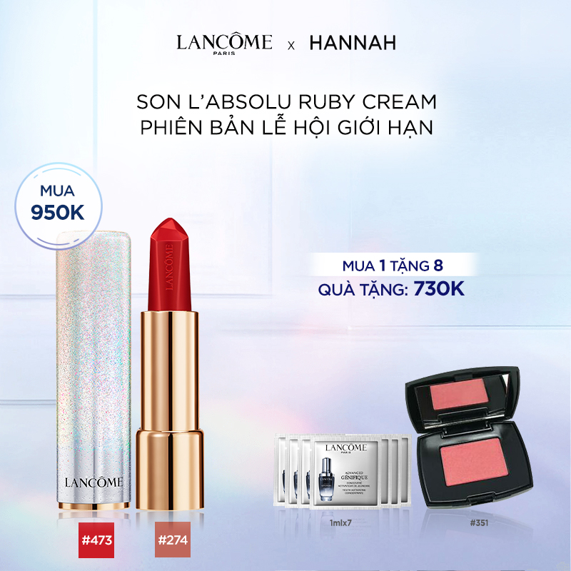 [HANNAH] Set Son L'Absolu Rouge Ruby Cream Xmas 2020