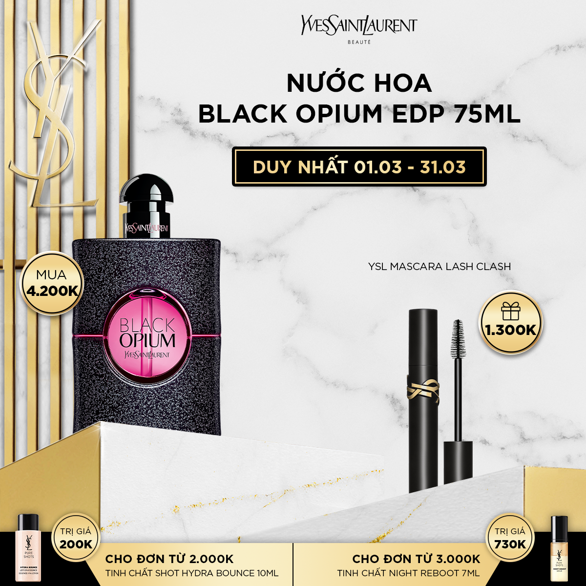 [MAR] Nước hoa Black Opium EDP 75ml