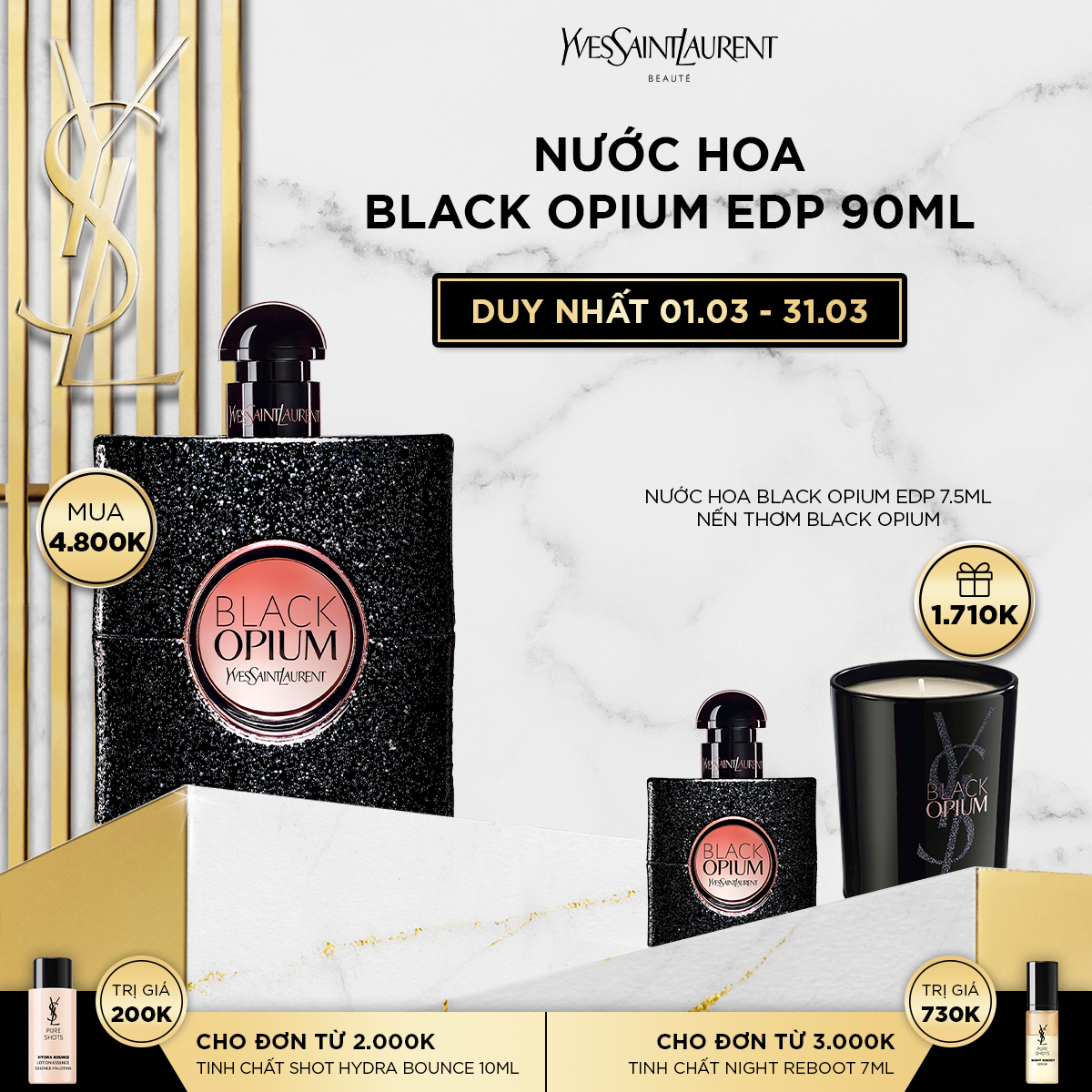 [MAR] Nước hoa Black Opium EDP 90ml